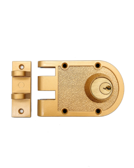 YALE Rim Lock 198-1/4 GL Cerradura de seguridad para puerta de entrada Alta calidad 60mm Color latonado mate